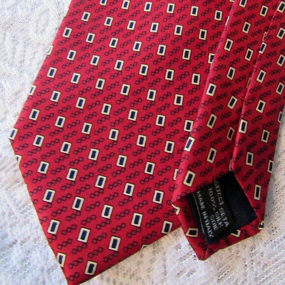 Gucci Men Tie, Red, Silk, made in Italy - Picture 3 of 5